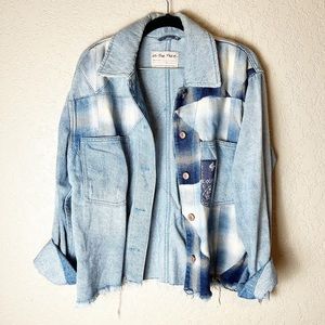 We the Free Oversized denim boyfriend jean jacket small